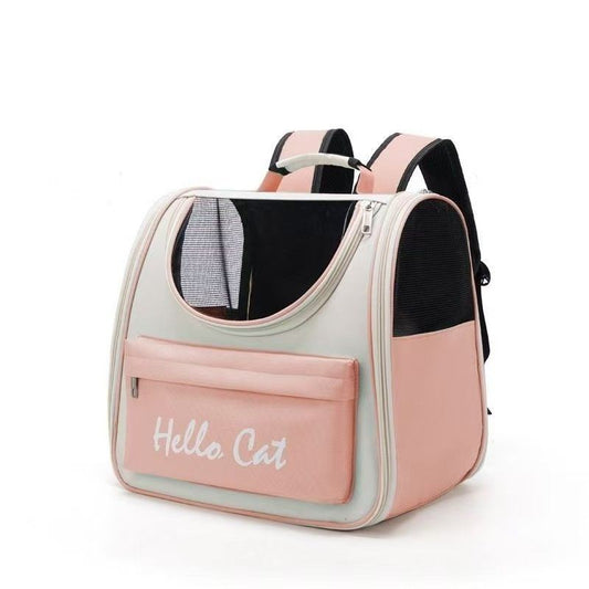 Breathable Cat Carrier Backpack — Pink