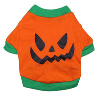 Pet Cotton T-Shirt for Dogs and Cats, Pumpkin Head Print