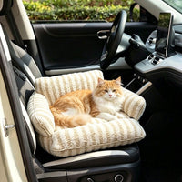 Foldable Sherpa Pet Sofa Bed — Beige