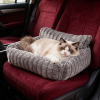 Foldable Sherpa Pet Sofa Bed — Beige