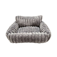 Foldable Sherpa Pet Sofa Bed — Beige