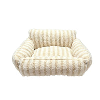 Foldable Sherpa Pet Sofa Bed — Beige