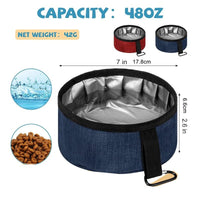 Durable Oxford Fabric Collapsible Dog Bowl