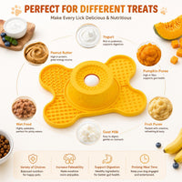 3-in-1 Silicone Lick Mat with Rolling Treat Ball