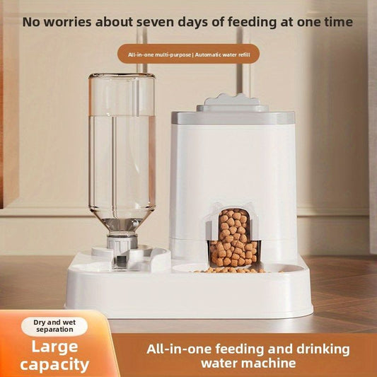 Gravity Feeder & Water Combo — 7-Day, Grey