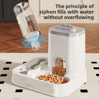 Gravity Feeder & Water Combo — 7-Day, Grey
