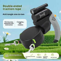 Dual-Head Retractable Dog Leash with Bright LED Flashlight