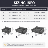 Faux Fur Pet Sofa Bed 90 x 65cm — Brown
