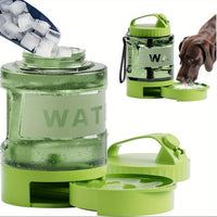 Portable Pet Water Bottle with Built-in Bowl