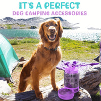 Portable Pet Water Bottle with Built-in Bowl