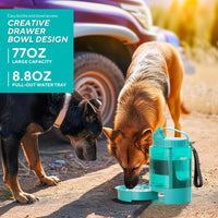 Portable Pet Water Bottle with Built-in Bowl