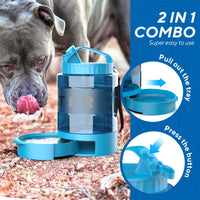 Portable Pet Water Bottle with Built-in Bowl
