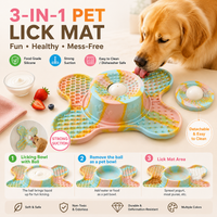3-in-1 Bone-Shaped Slow Feeder Licking Mat