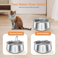 Stainless Steel Cat Water Fountain 4L — Style B