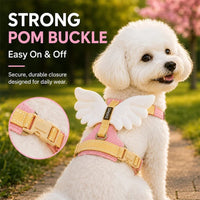 Adorable Angel Wings Dog Harness with Glowing 3D Luminous