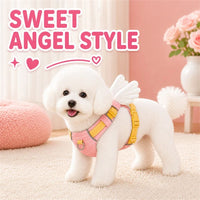 Adorable Angel Wings Dog Harness with Glowing 3D Luminous