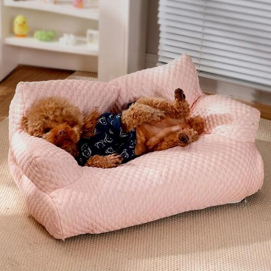 Cooling Ice Silk Pet Sofa Bed with 5D Massage Particles