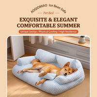 Cooling Ice Silk Pet Sofa Bed with 5D Massage Particles