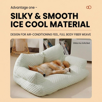 Cooling Ice Silk Pet Sofa Bed with 5D Massage Particles