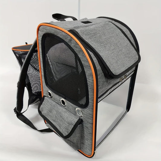 Foldable Expandable Pet Carrier Backpack and Small Dogs