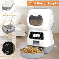 Smart WiFi Automatic Cat Feeder 3.5L — Voice Recording