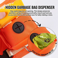 Stylish Color-Block Dog Backpack Harness with Built-in Poop