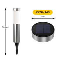 Solar Garden Pathway Light — Stainless Steel with Auto Sensor (1 Pack)