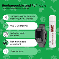 Rooster Farms Dog Bark Training Collar Citronella + Sound