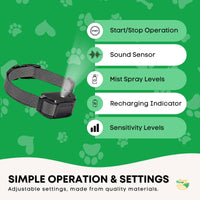 Rooster Farms Dog Bark Training Collar Citronella + Sound