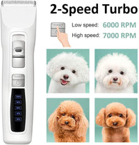 YES4PETS Cordless Pet Clipper Kit - White