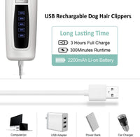 YES4PETS Cordless Pet Clipper Kit - White