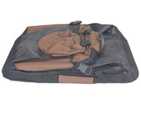 Foldable Soft Crate Bag with Curtain — Small, Brown