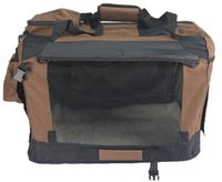 Foldable Soft Crate Bag with Curtain — XXL, Brown
