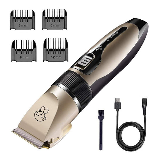 Cordless Pet Clipper Kit with 4 Combs - USB