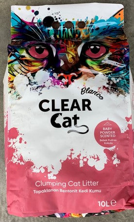 ClearCat Clumping Cat Litter 10L — Baby Powder