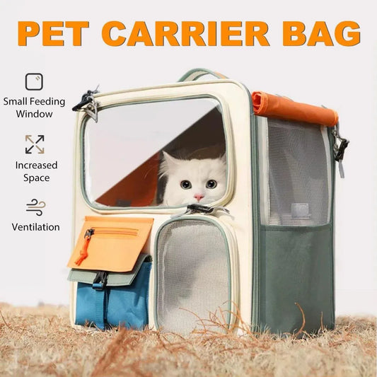 Large Capacity Pet Backpack Dogs Travel Carrier