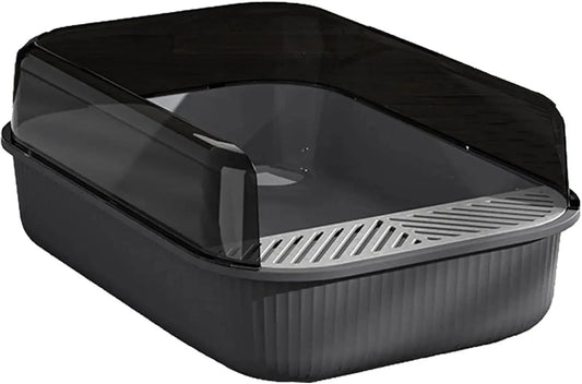 Litter Tray with Splash Guard — Grey