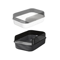 Litter Tray with Splash Guard — Grey