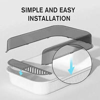 Litter Tray with Splash Guard — Grey