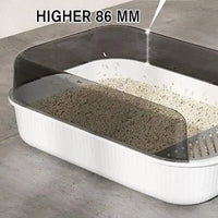 Litter Tray with Splash Guard — Grey