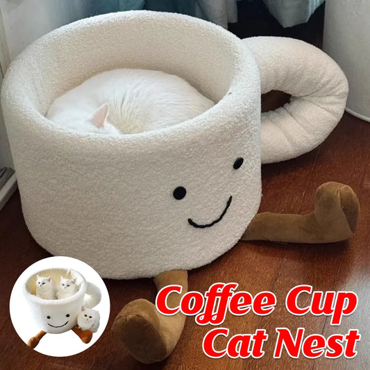 Coffee Cup Cat Bed — Novelty Nest
