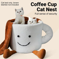 Coffee Cup Cat Bed — Novelty Nest
