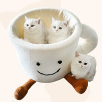 Coffee Cup Cat Bed — Novelty Nest
