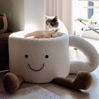 Coffee Cup Cat Bed — Novelty Nest