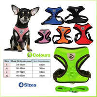 Pet Dog Cat Puppy Soft Leash VEST Mesh Breathe