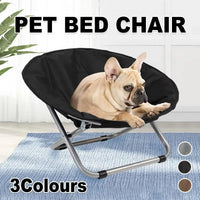 Folding Pet Bed Chair Portable Round Dog Bed Cat Bed Cushion