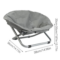 Folding Pet Bed Chair Portable Round Dog Bed Cat Bed Cushion