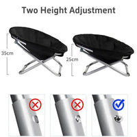 Folding Pet Bed Chair Portable Round Dog Bed Cat Bed Cushion