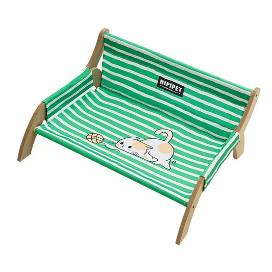 Pet Striped Lounge Bed Pet Nest Soft Cushion