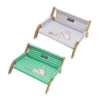 Pet Striped Lounge Bed Pet Nest Soft Cushion